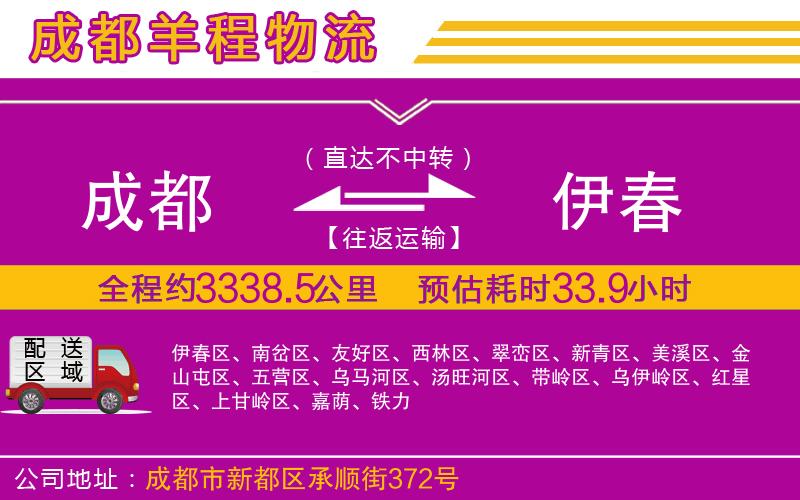 成都到伊春物流專線