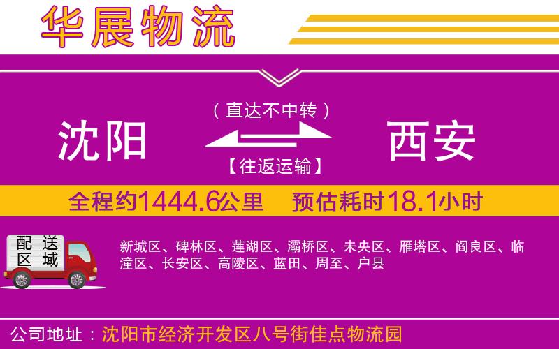 沈陽到西安物流公司