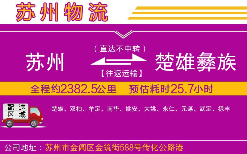蘇州到楚雄彝族自治州貨運(yùn)公司
