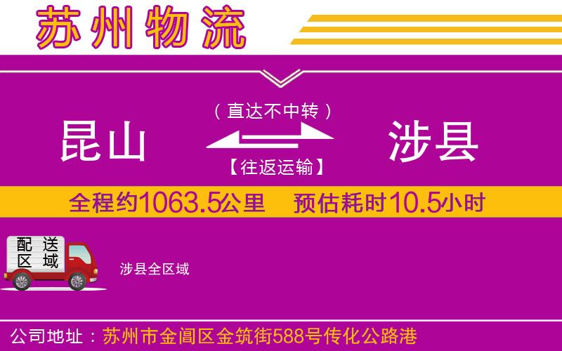 昆山到涉縣物流公司