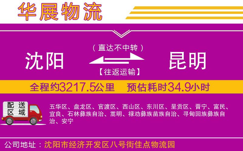 沈陽到昆明貨運(yùn)公司