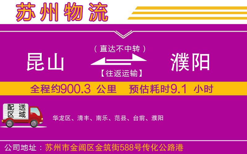 昆山到濮陽物流公司