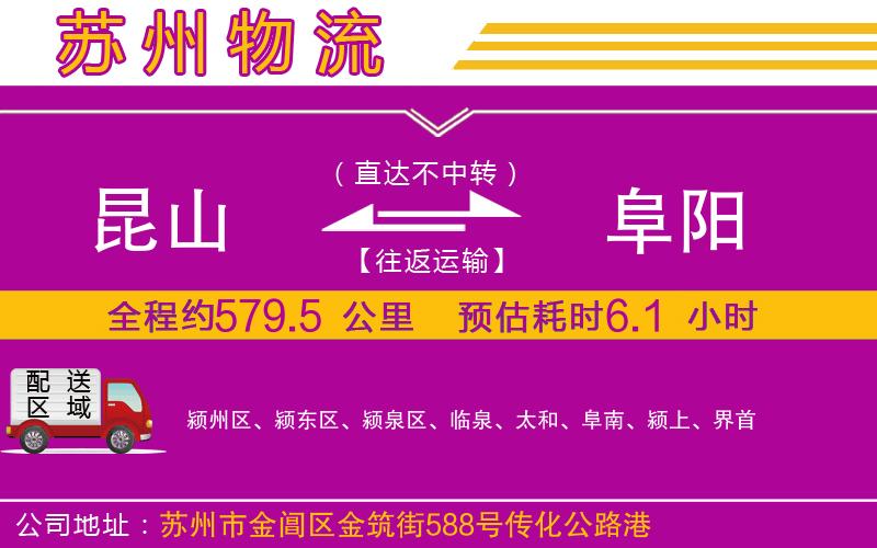 昆山到阜陽物流公司