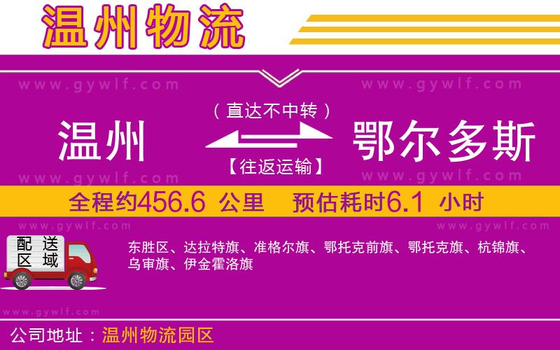 溫州到鄂爾多斯物流公司