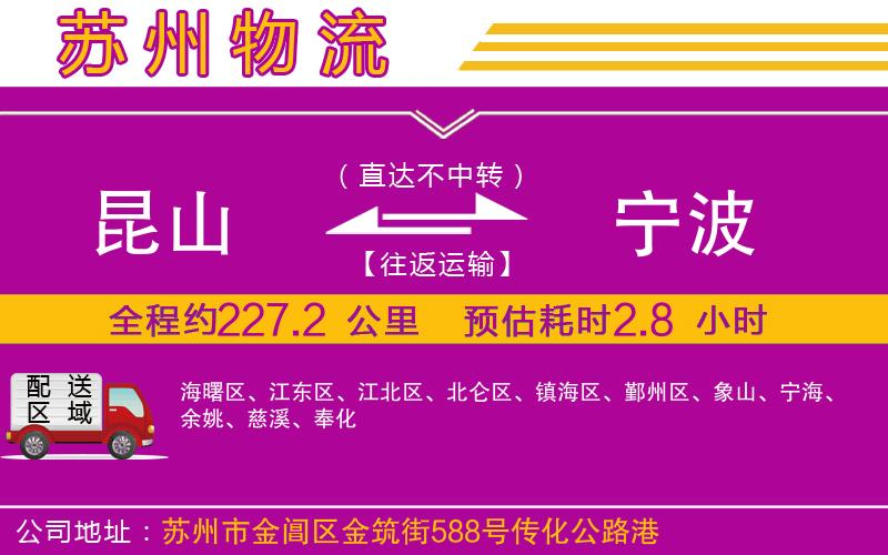 昆山到寧波物流公司