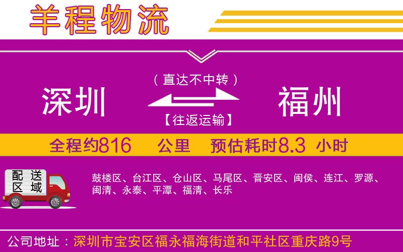 深圳到福州貨運公司