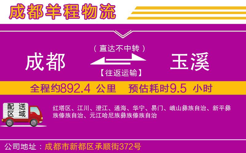 成都發(fā)玉溪貨運公司