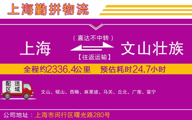 上海到文山壯族苗族自治州貨運(yùn)公司