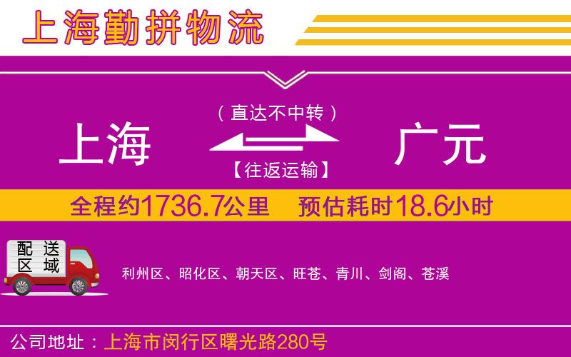 上海到廣元貨運(yùn)公司