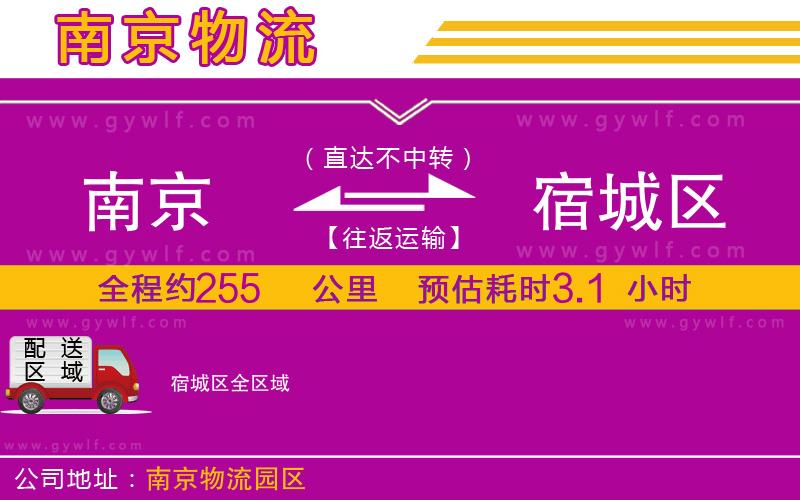 南京到宿城區(qū)物流公司