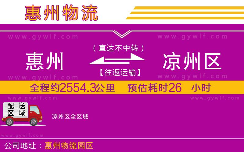 惠州到?jīng)鲋輩^(qū)物流公司