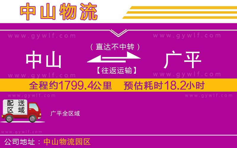 中山到廣平物流公司