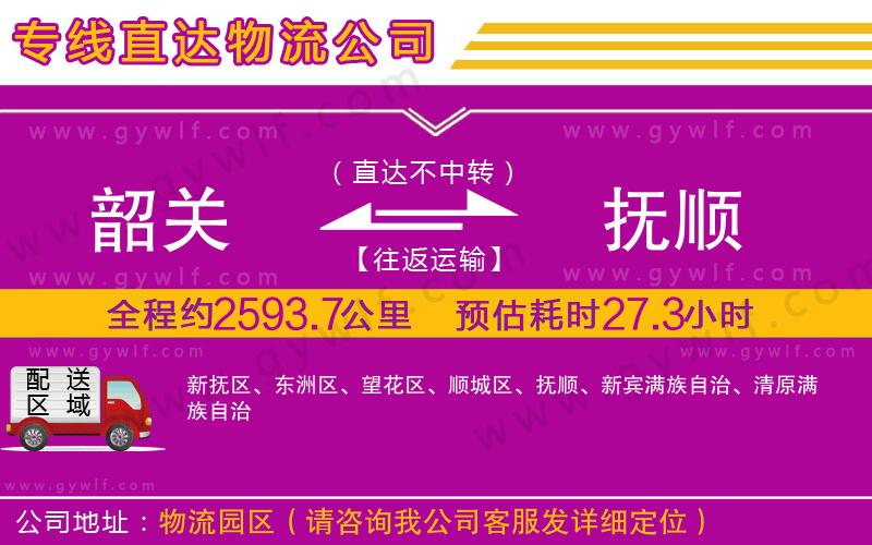 韶關到撫順物流公司