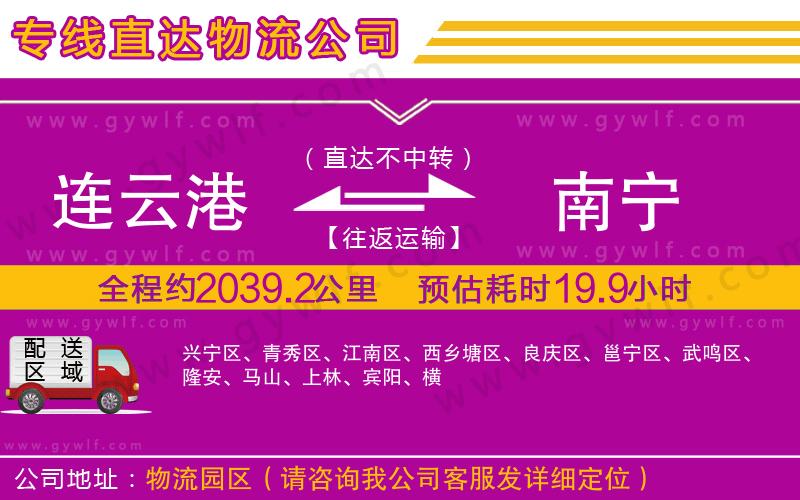 連云港到南寧物流公司