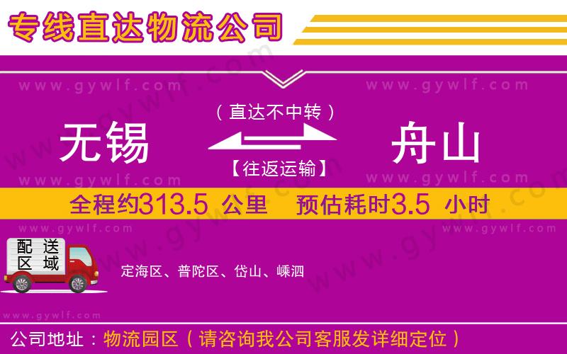 無(wú)錫到舟山物流公司