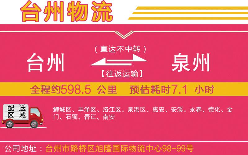 臺州到泉州物流公司