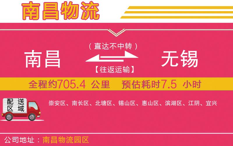 南昌到無錫物流公司