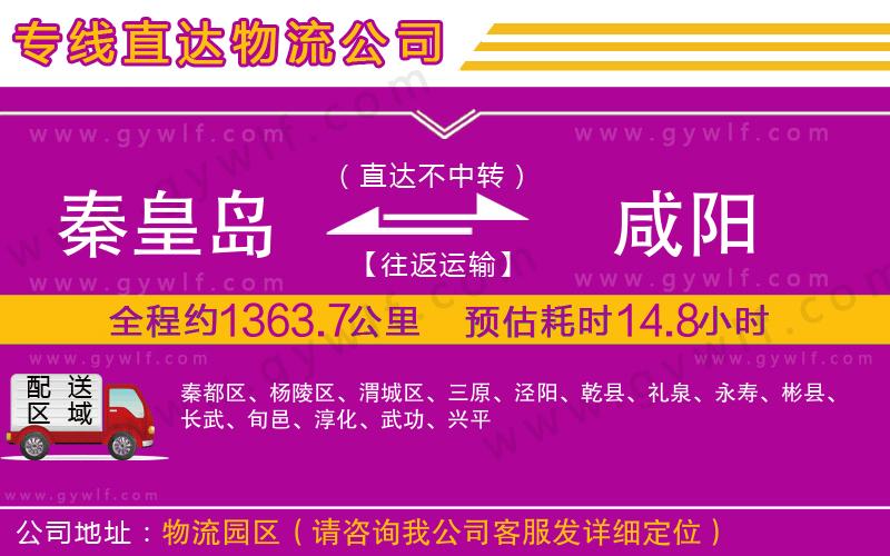 秦皇島到咸陽物流公司