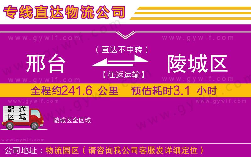 邢臺到陵城區(qū)物流公司