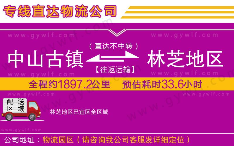 中山古鎮(zhèn)到林芝地區(qū)巴宜區(qū)物流公司