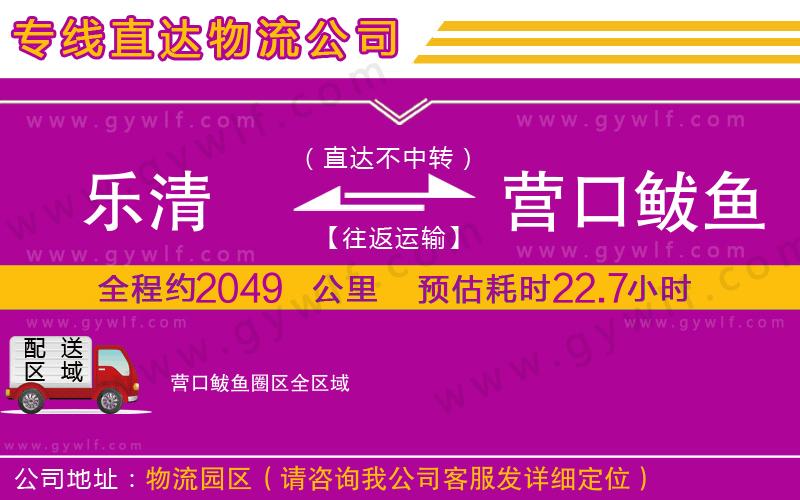 樂(lè)清到營(yíng)口鲅魚(yú)圈區(qū)物流公司