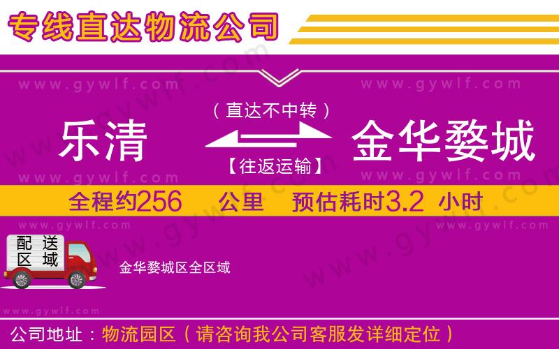 樂(lè)清到金華婺城區(qū)物流公司