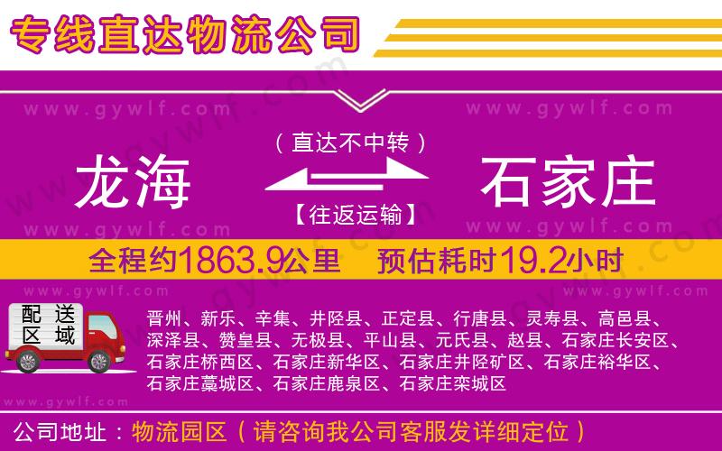 龍海到石家莊物流公司