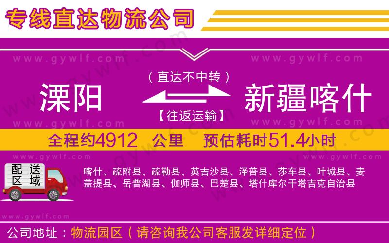 溧陽到新疆喀什地區(qū)物流公司