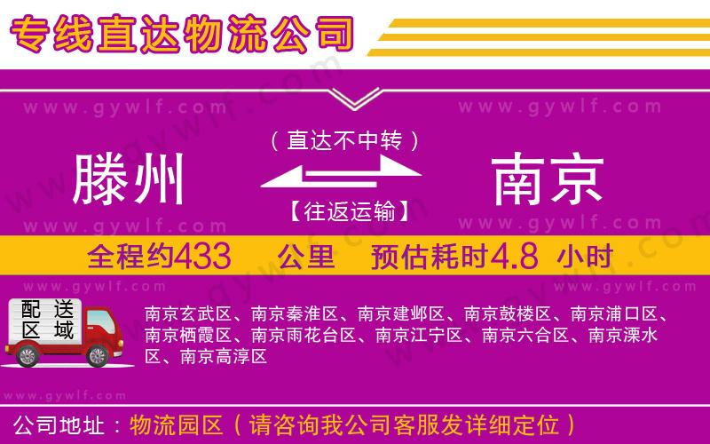 滕州到南京物流公司