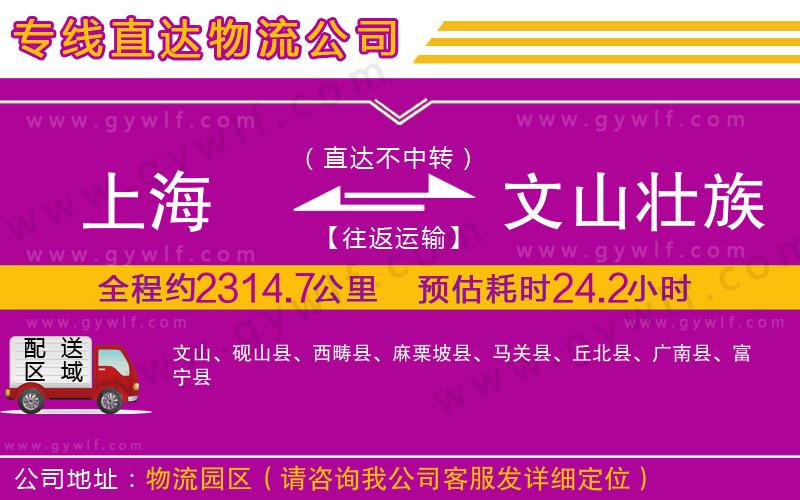 上海到文山壯族苗族自治州物流專(zhuān)線