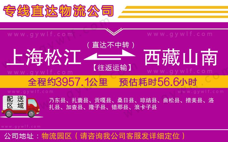 上海松江區(qū)到西藏山南地區(qū)物流公司