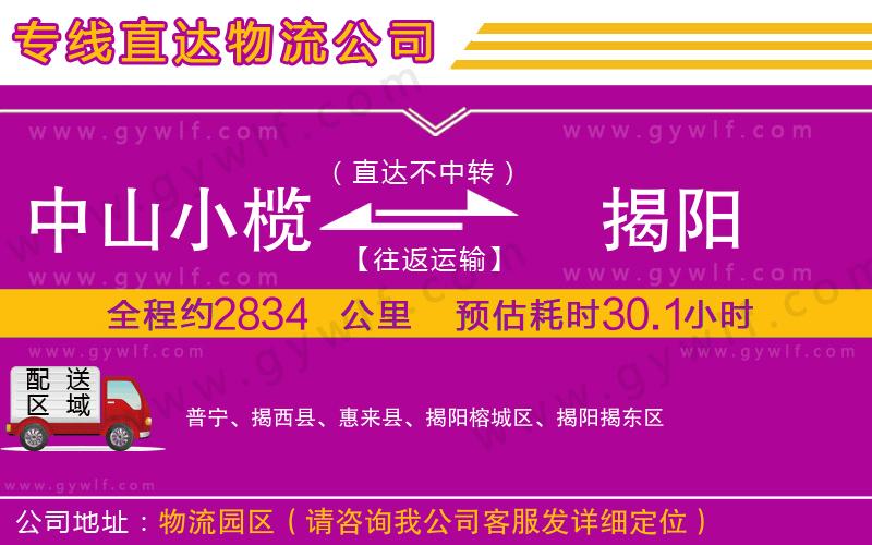 中山小欖到揭陽(yáng)物流公司
