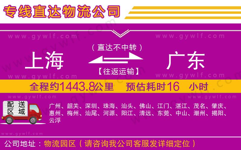 上海到廣東貨運(yùn)專線