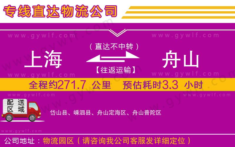 上海到舟山貨運(yùn)專(zhuān)線