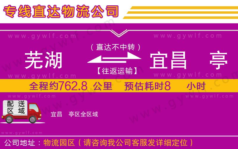 蕪湖到宜昌猇亭區(qū)物流公司