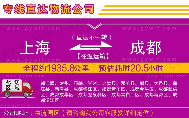 上海到成都物流專(zhuān)線