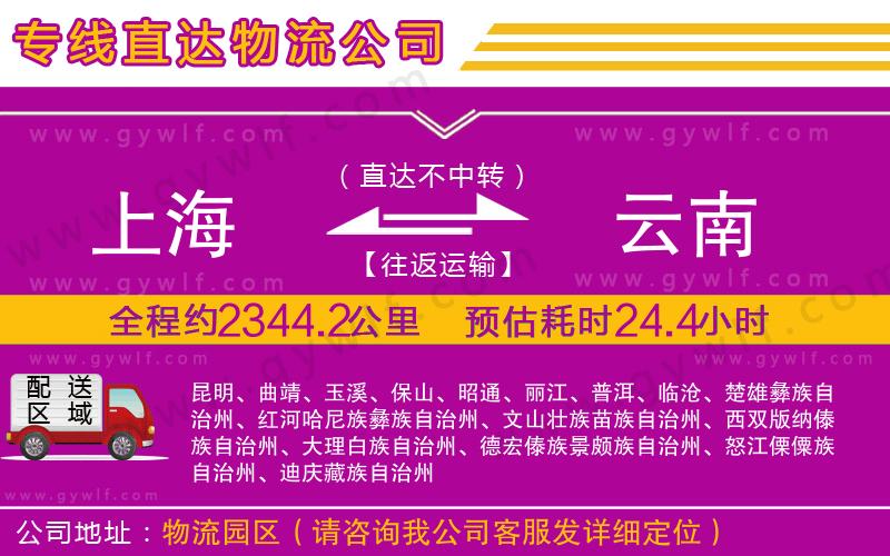 上海到云南物流