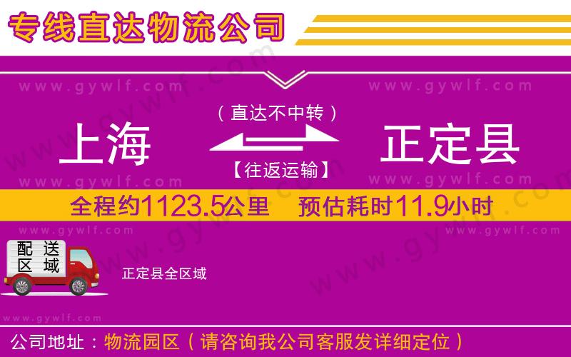 上海到正定縣物流專線