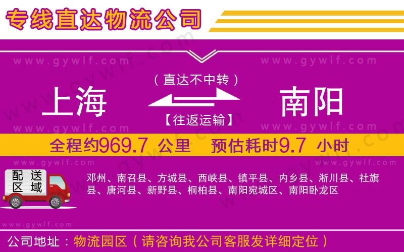 上海到南陽(yáng)物流