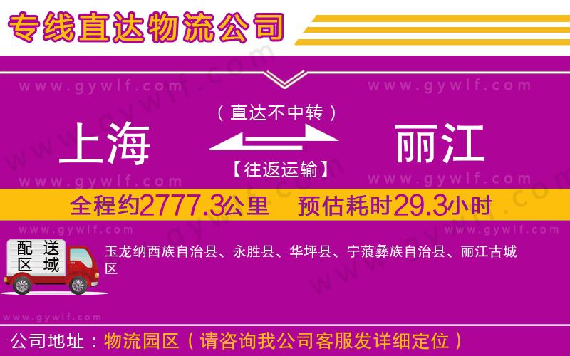 上海到麗江物流專(zhuān)線