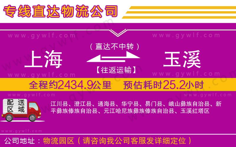 上海到玉溪物流專線