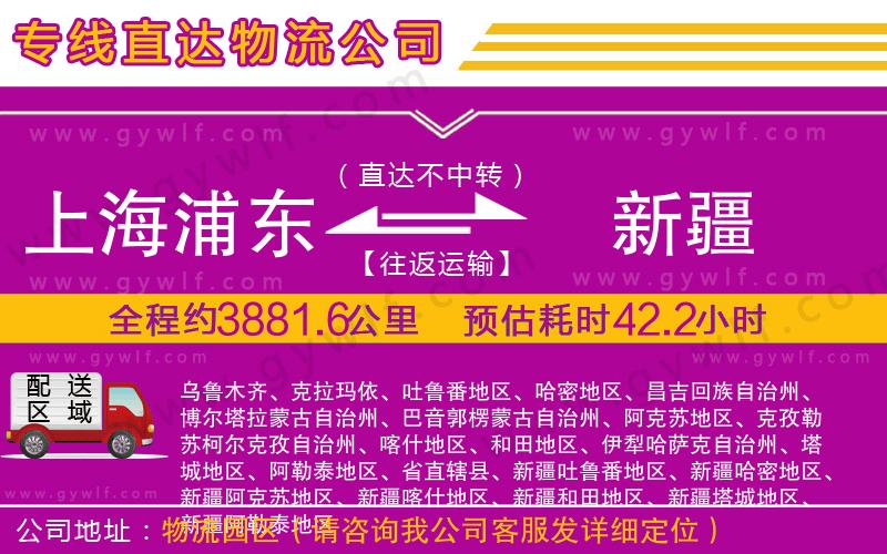 上海浦東區(qū)到新疆物流公司