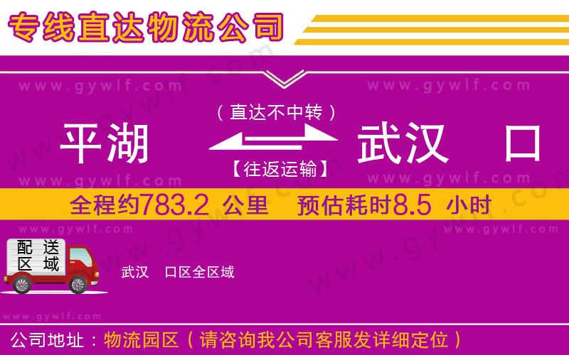 平湖到武漢硚口區(qū)物流公司