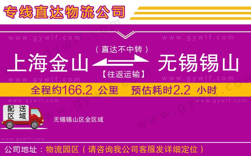 上海金山區(qū)到無(wú)錫錫山區(qū)物流公司