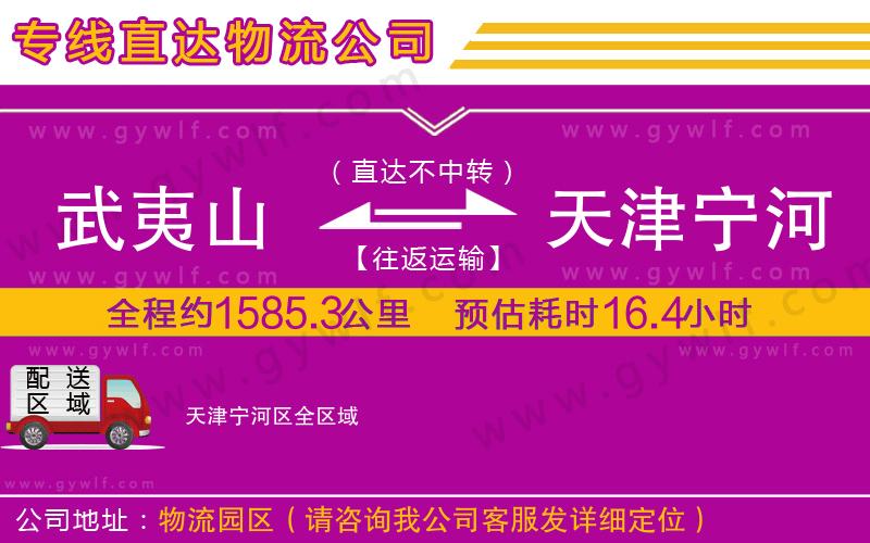 武夷山到天津寧河區(qū)物流公司