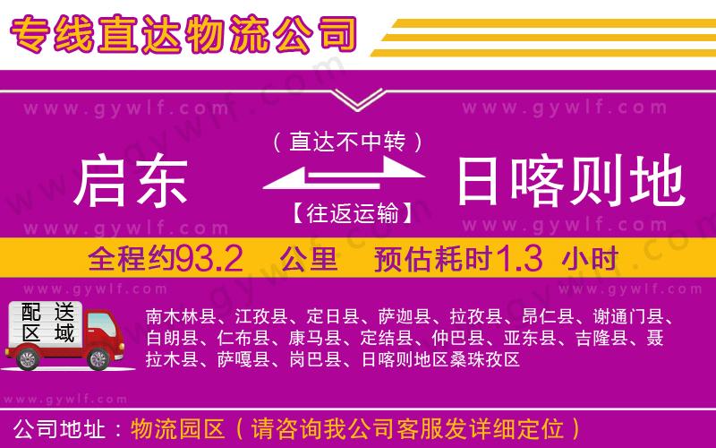 啟東到日喀則地區(qū)物流公司