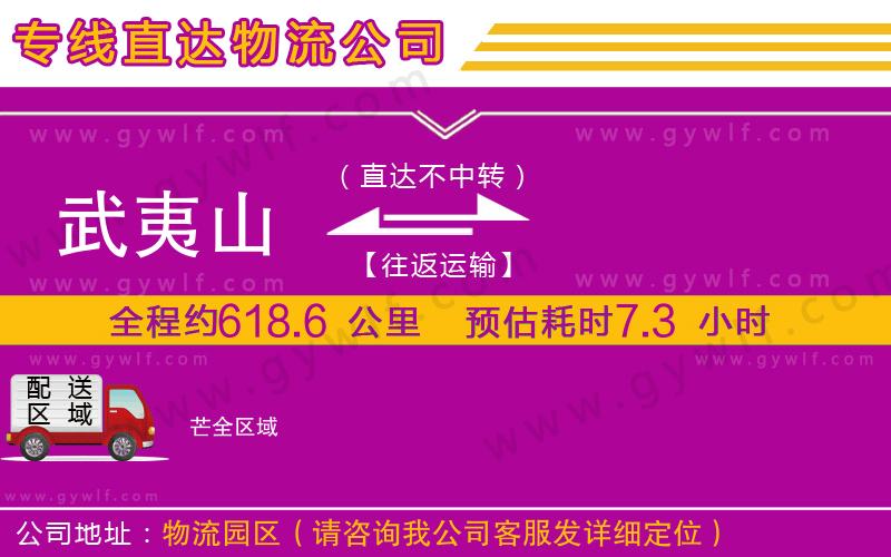 武夷山到芒物流公司