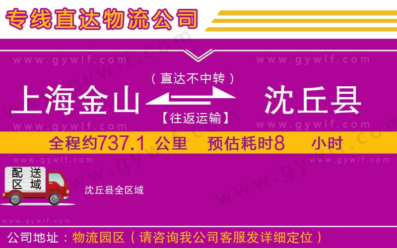 上海金山區(qū)到沈丘縣物流公司