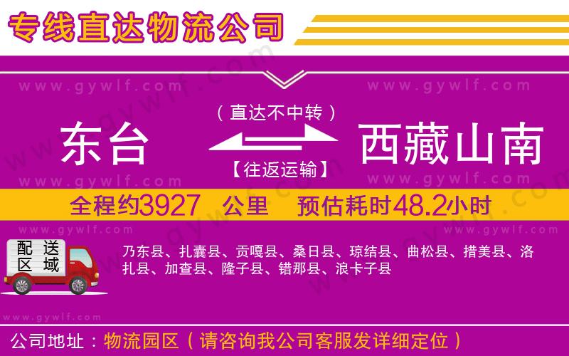 東臺(tái)到西藏山南地區(qū)物流公司
