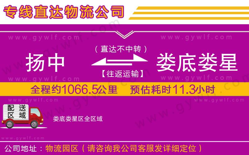 揚(yáng)中到婁底婁星區(qū)物流公司